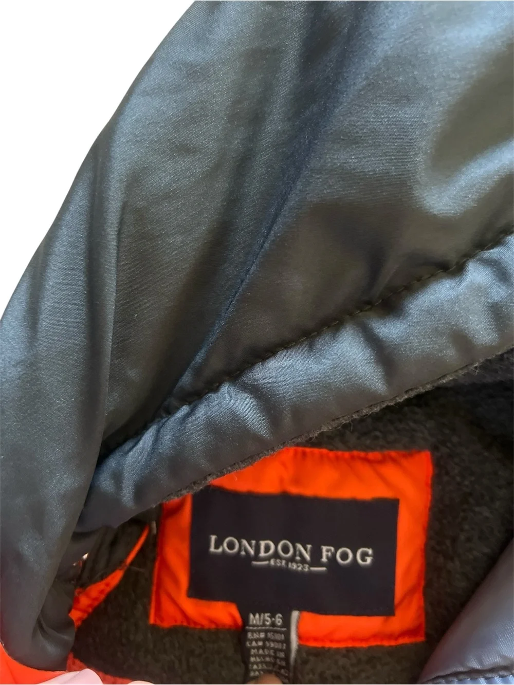 London Fog Boys Heavyweight Orange Black Grey Snow Coat | Size 5-6